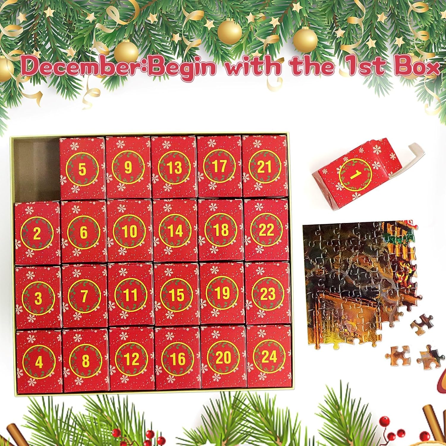 Ocerar™ Adventskalender Weihnachtspuzzle | 50% RABATT