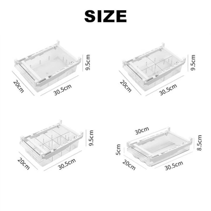 Platzsparender Kühlschrank-Schubladenorganizer