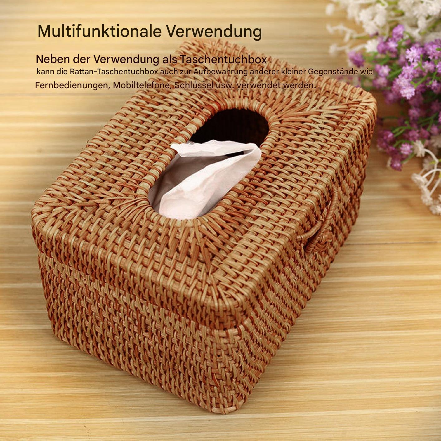 50% Rabatt - RattanCraft | Handgefertigte Rattan-Taschentuchbox - Begrenztes Angebot