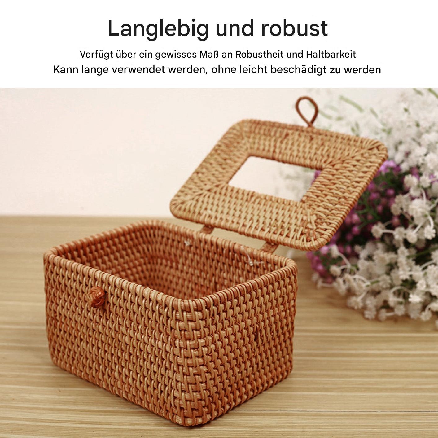 50% Rabatt - RattanCraft | Handgefertigte Rattan-Taschentuchbox - Begrenztes Angebot