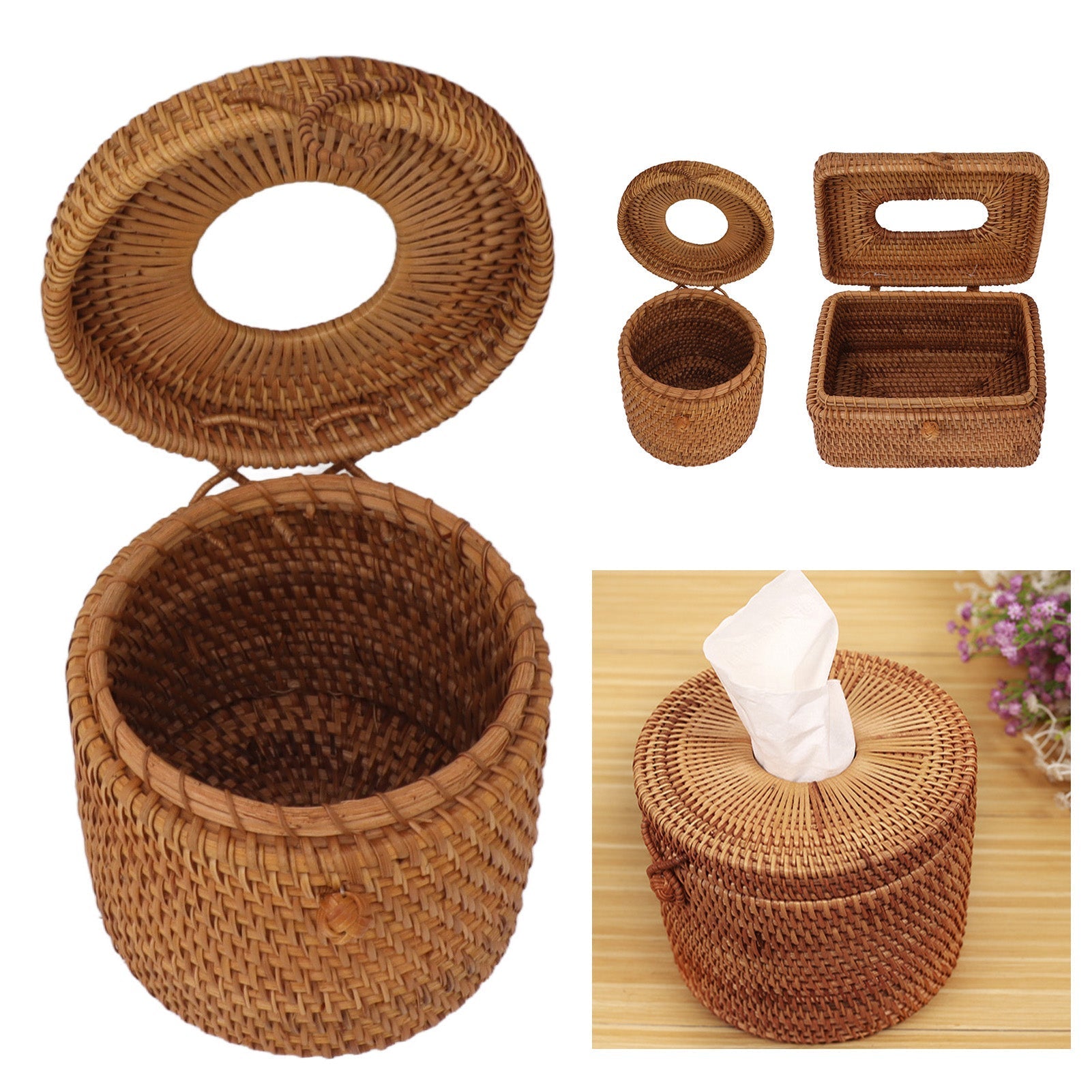 50% Rabatt - RattanCraft | Handgefertigte Rattan-Taschentuchbox - Begrenztes Angebot